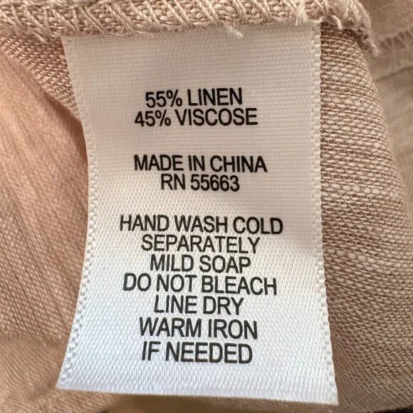 Cynthia Rowley Beige Linen Tiered Midi Dress Women’s Size Small Neutral Summer - Picture 3 of 4